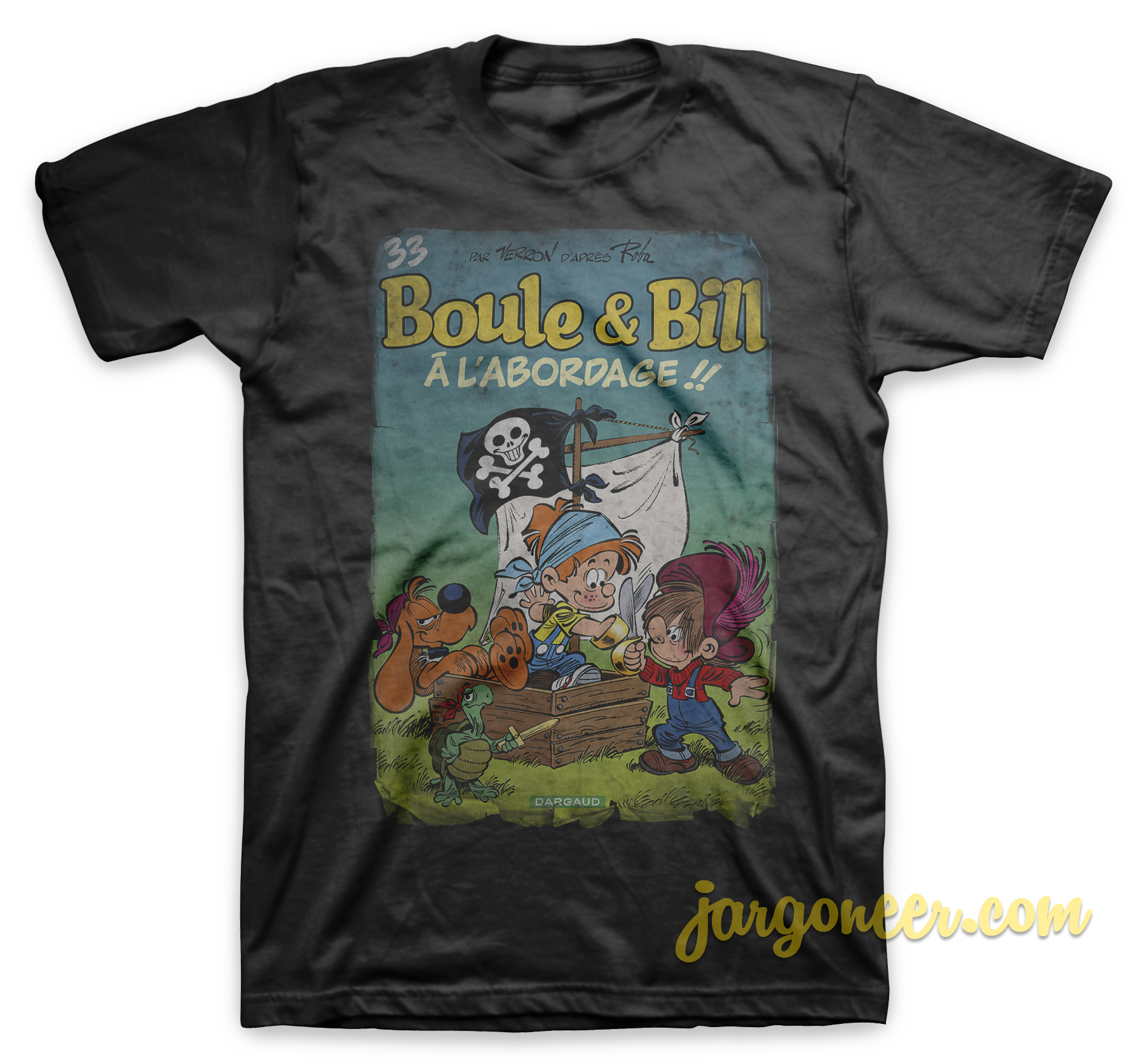Boule Et Bill The Pirate Black T Shirt - Shop Unique Graphic Cool Shirt Designs