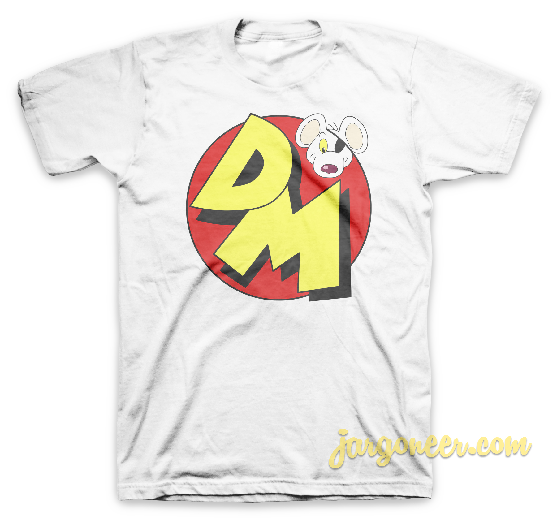 Danger Mouse Badge White T Shirt - Shop Unique Graphic Cool Shirt Designs