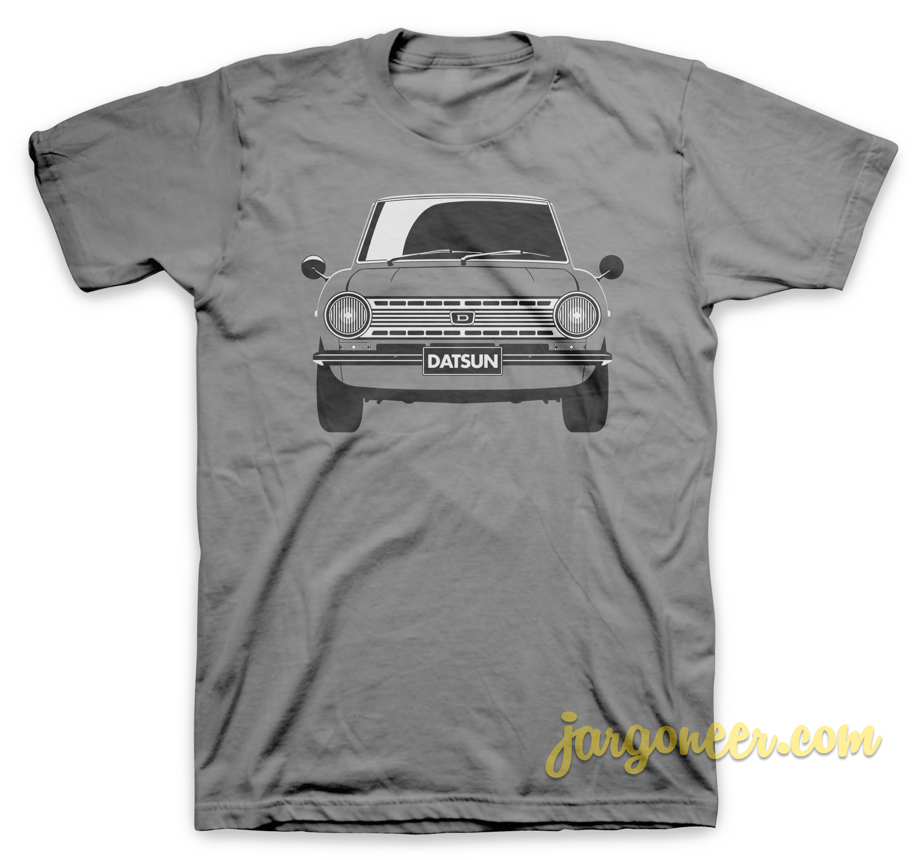 Datsun 1000 Front Face Gray T Shirt - Shop Unique Graphic Cool Shirt Designs