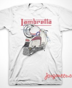 Lambretta White T Shirt 247x300 - Shop Unique Graphic Cool Shirt Designs