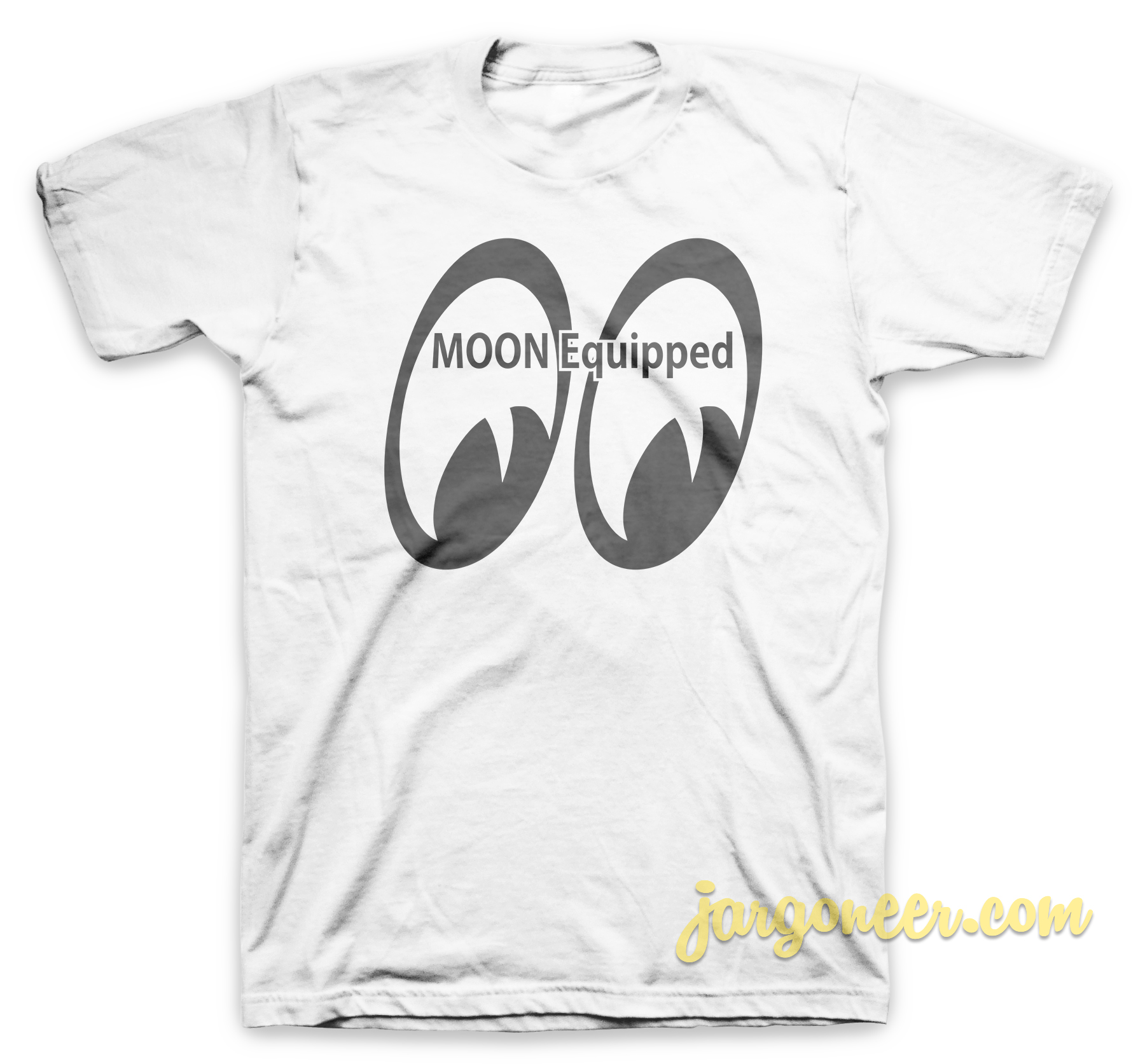 Moonequipped White T Shirt - Shop Unique Graphic Cool Shirt Designs