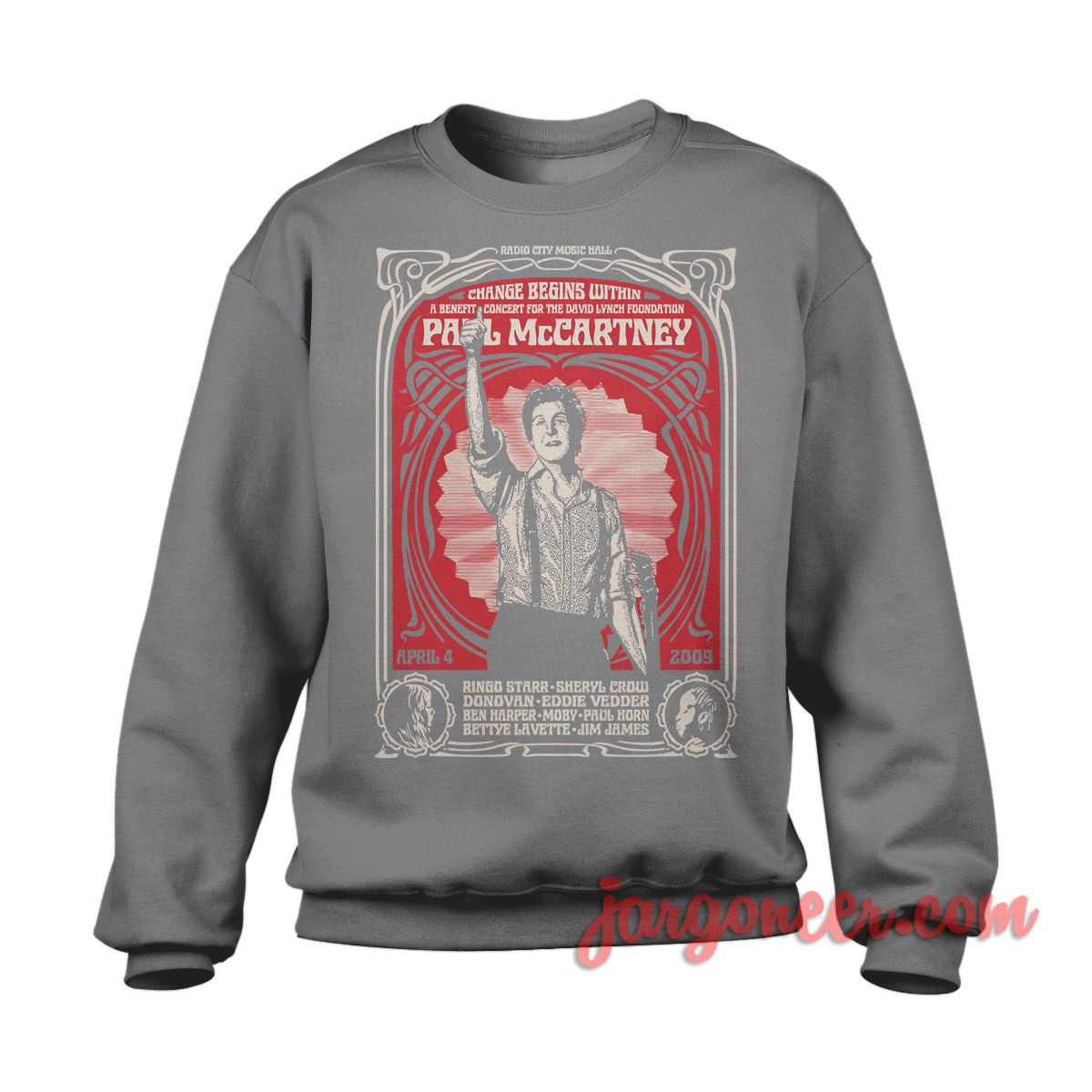 Paul Mc Cartney Benefit Concert Gray SS - Shop Unique Graphic Cool Shirt Designs