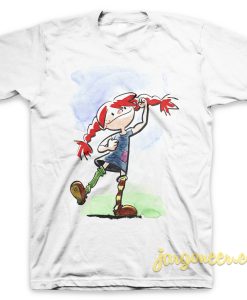 Pippi Longstocking White T Shirt 247x300 - Shop Unique Graphic Cool Shirt Designs