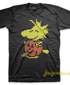 Pumpkin Woodstock In Pixel T-Shirt