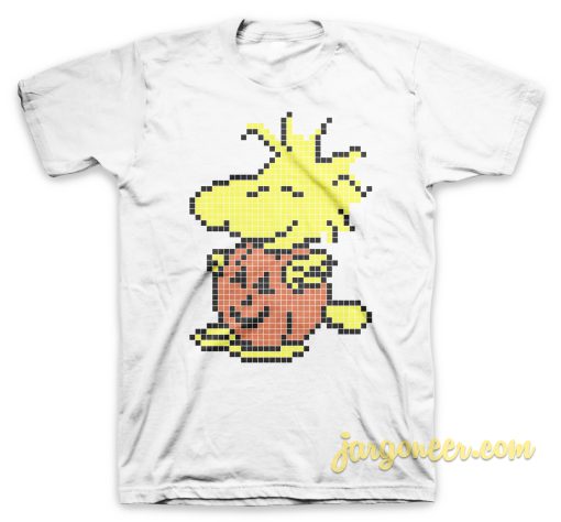 Pumpkin Woodstock In Pixel T Shirt