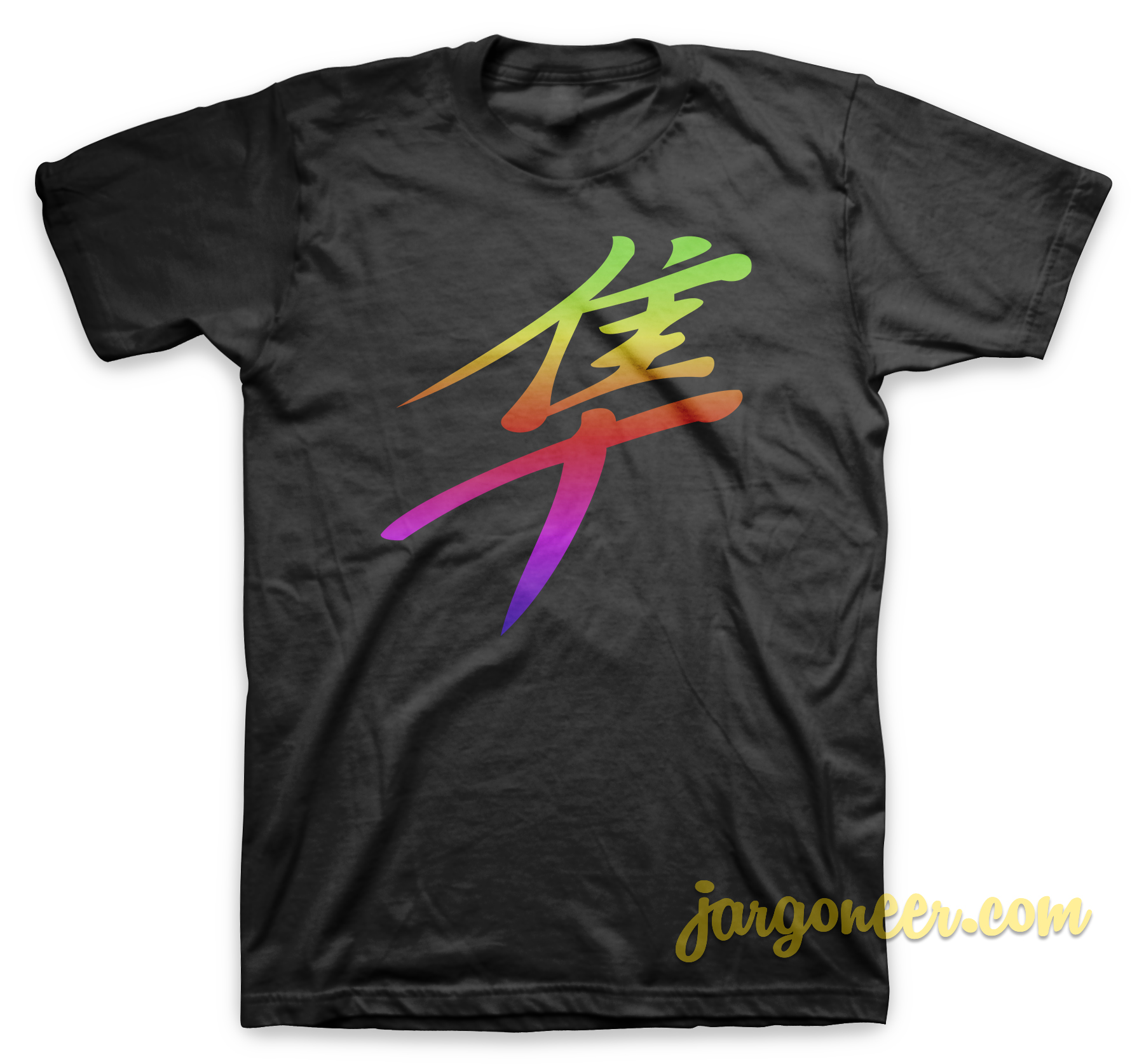Rainbow Hayabusa Black T Shirt - Shop Unique Graphic Cool Shirt Designs