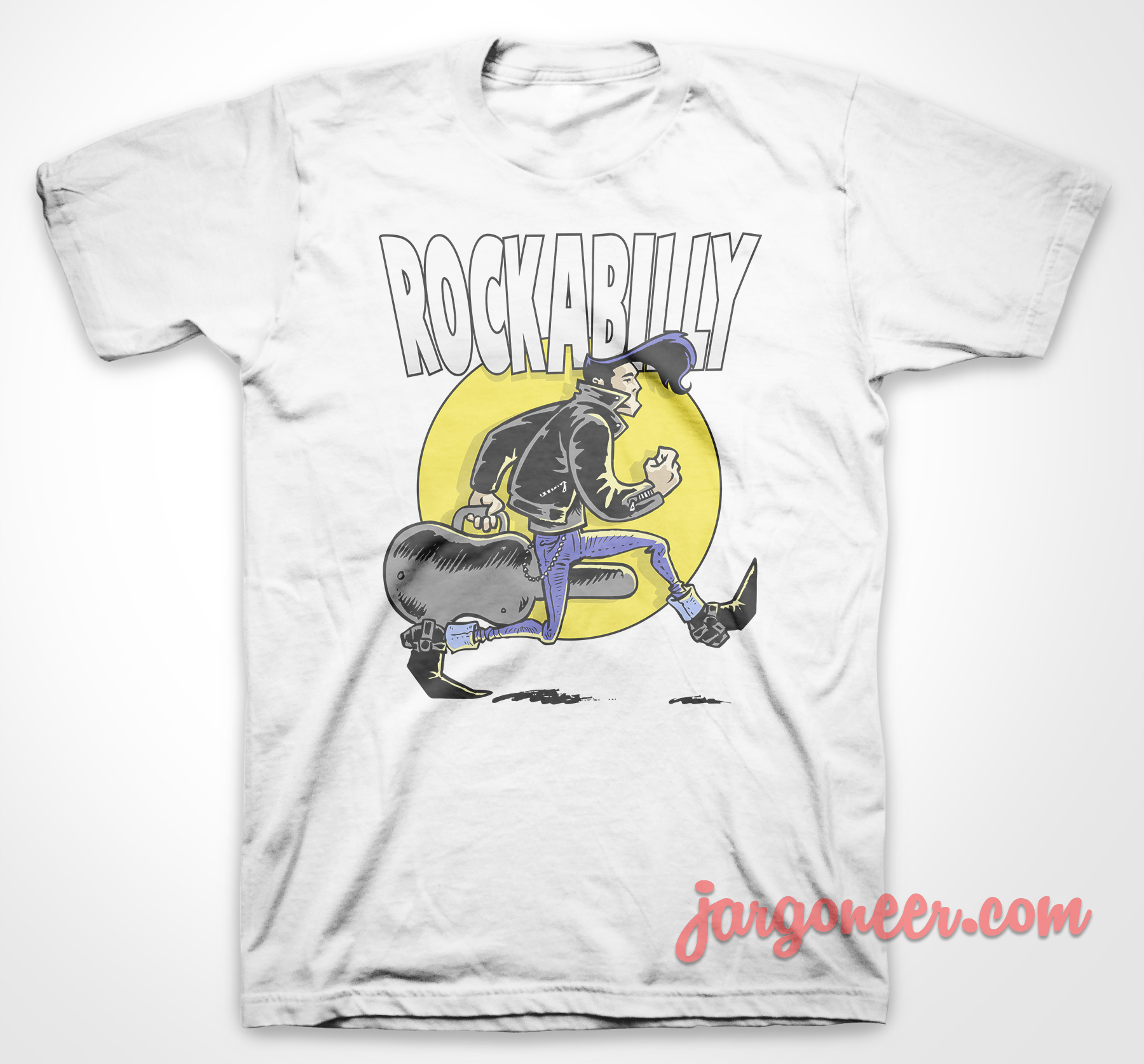 Rockabilly Guy White T Shirt - Shop Unique Graphic Cool Shirt Designs