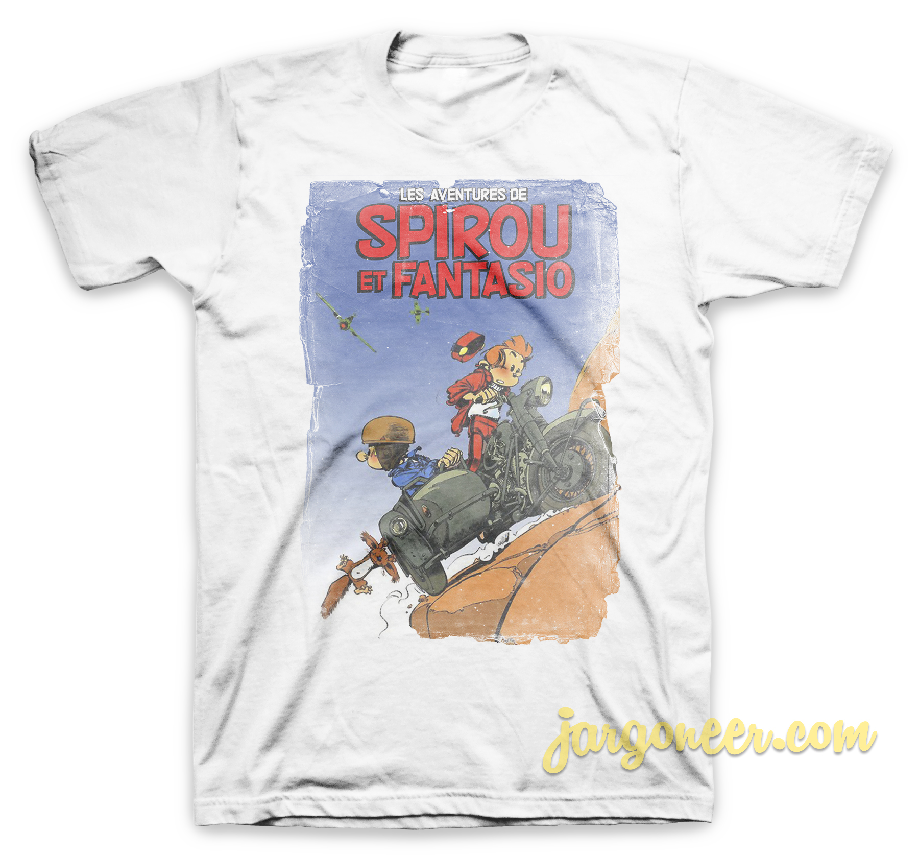 Spirou Les Adventure De Spirou Et Fantasio White T Shirt - Shop Unique Graphic Cool Shirt Designs