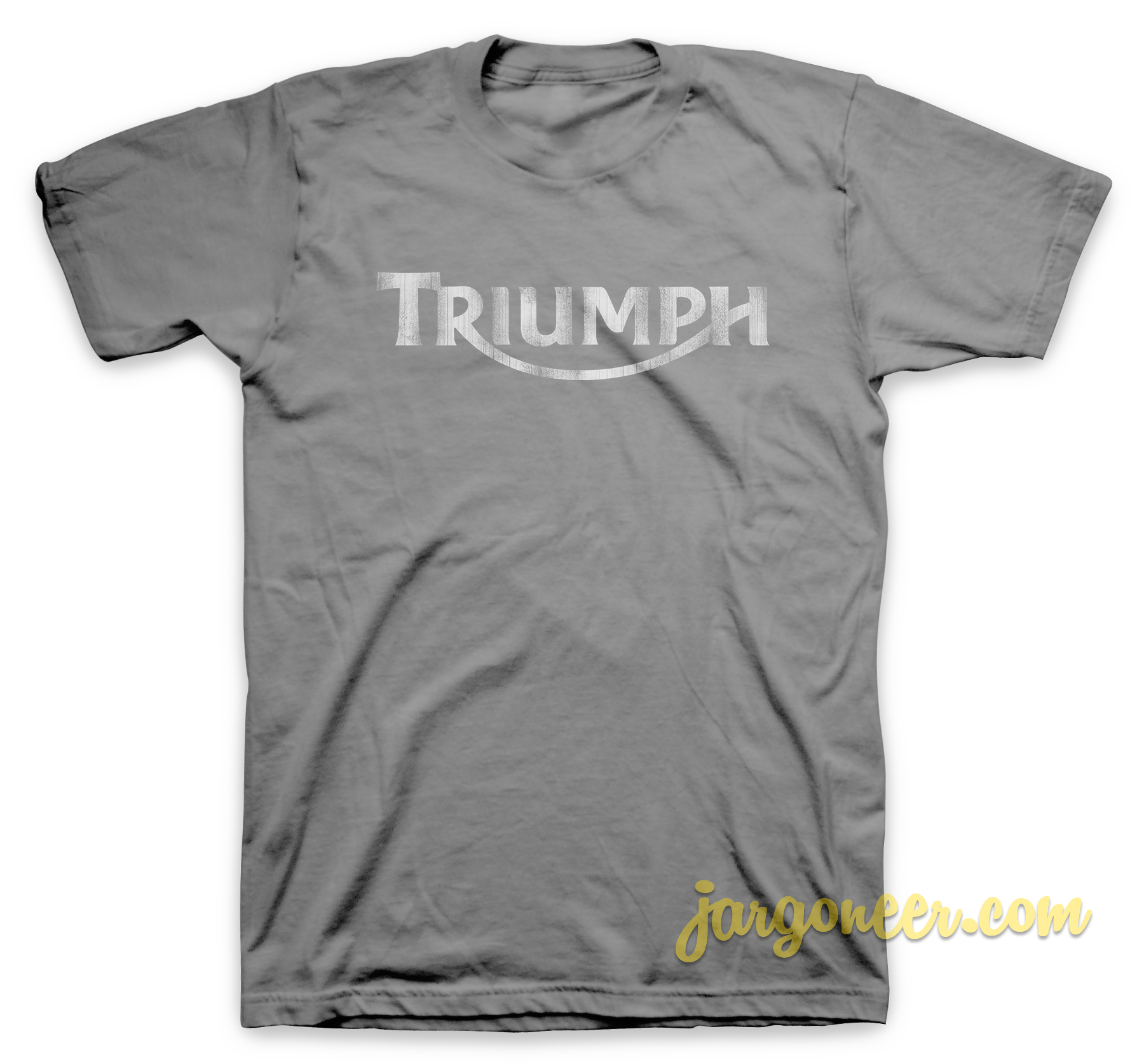 Triumph Logo Grunge Gray T Shirt - Shop Unique Graphic Cool Shirt Designs