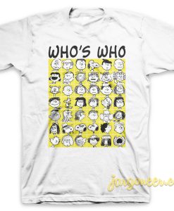 Whos Who White T Shirt 247x300 - Shop Unique Graphic Cool Shirt Designs