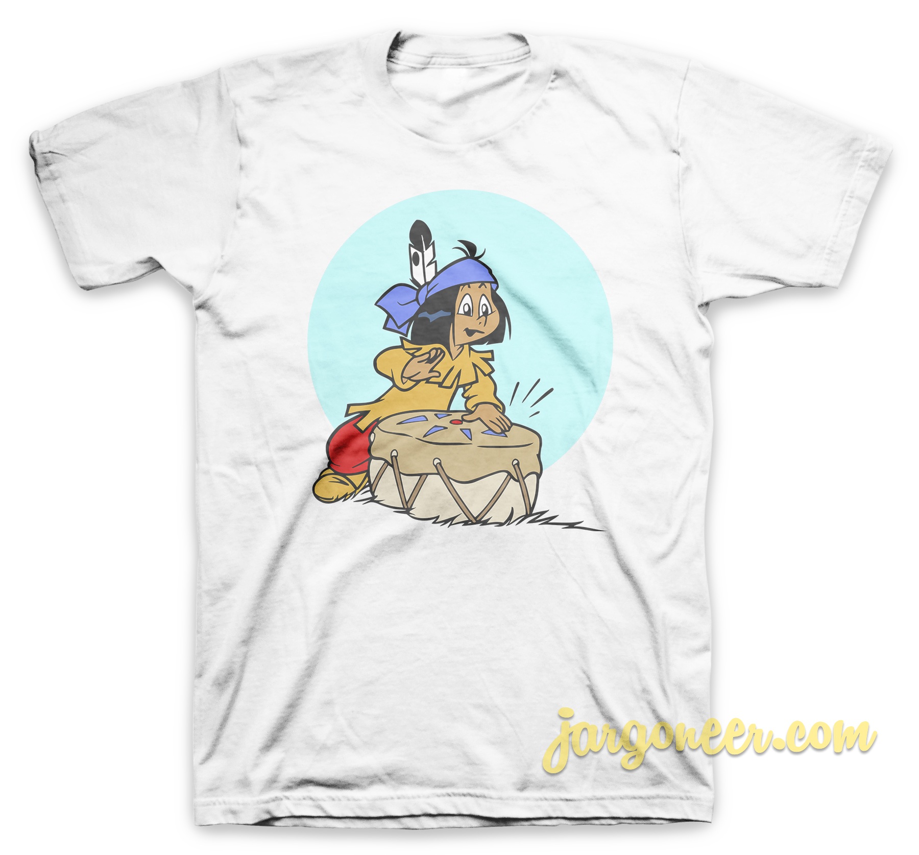 Yakari Drumbeat White T Shirt - Shop Unique Graphic Cool Shirt Designs