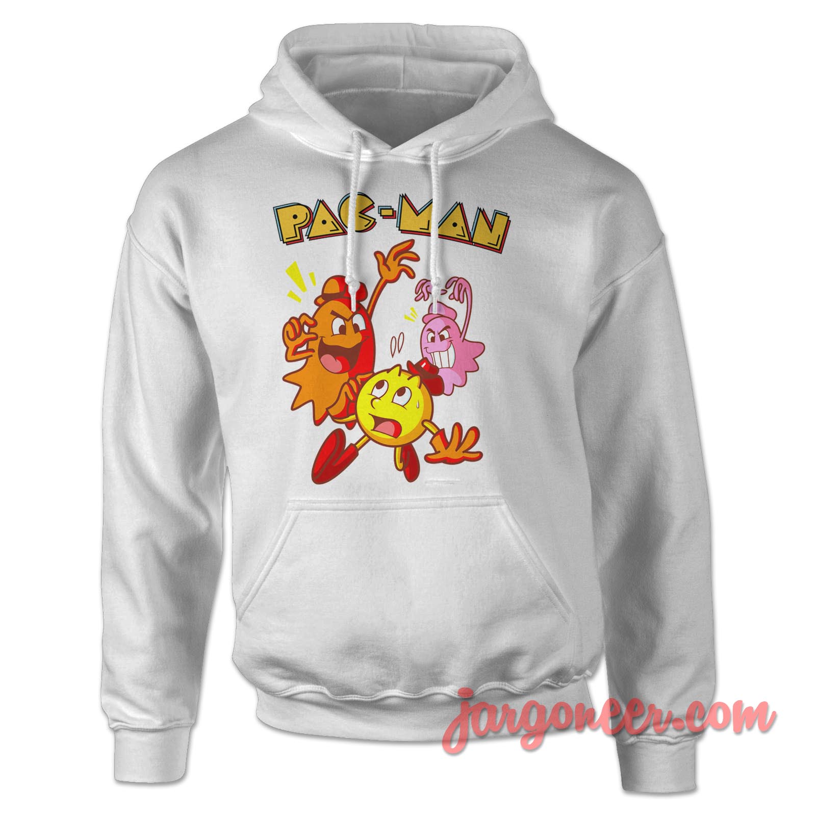 pacman hoodie white - Shop Unique Graphic Cool Shirt Designs