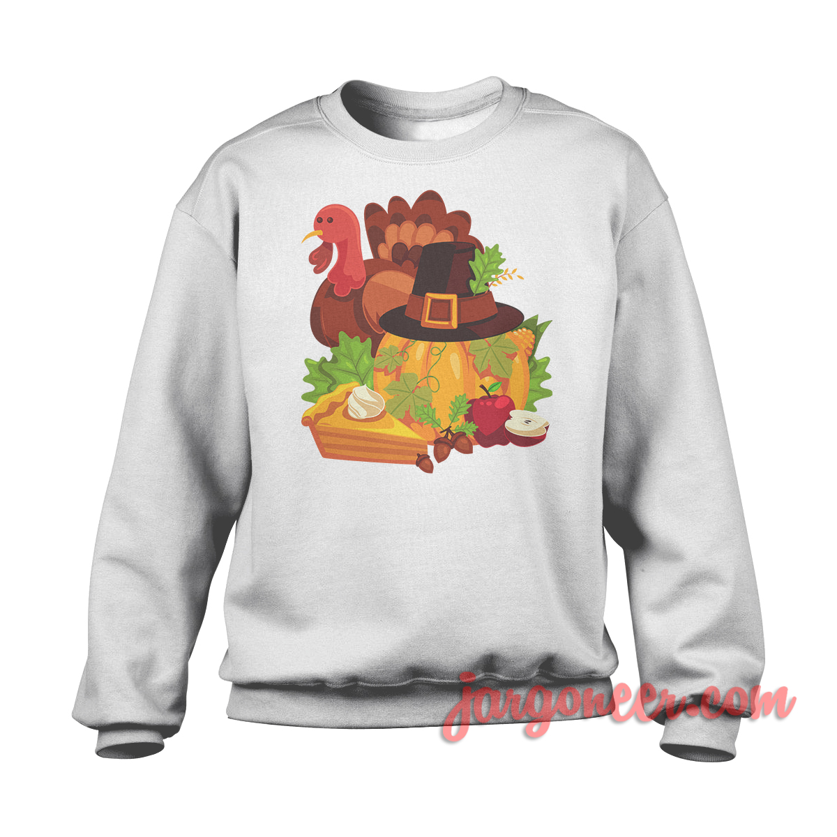 Happy Thanksgiving Elements White SS - Shop Unique Graphic Cool Shirt Designs