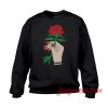 Rose In Hand Small Logo Sweatshirt Cool Designs Ready For Men's or Women's