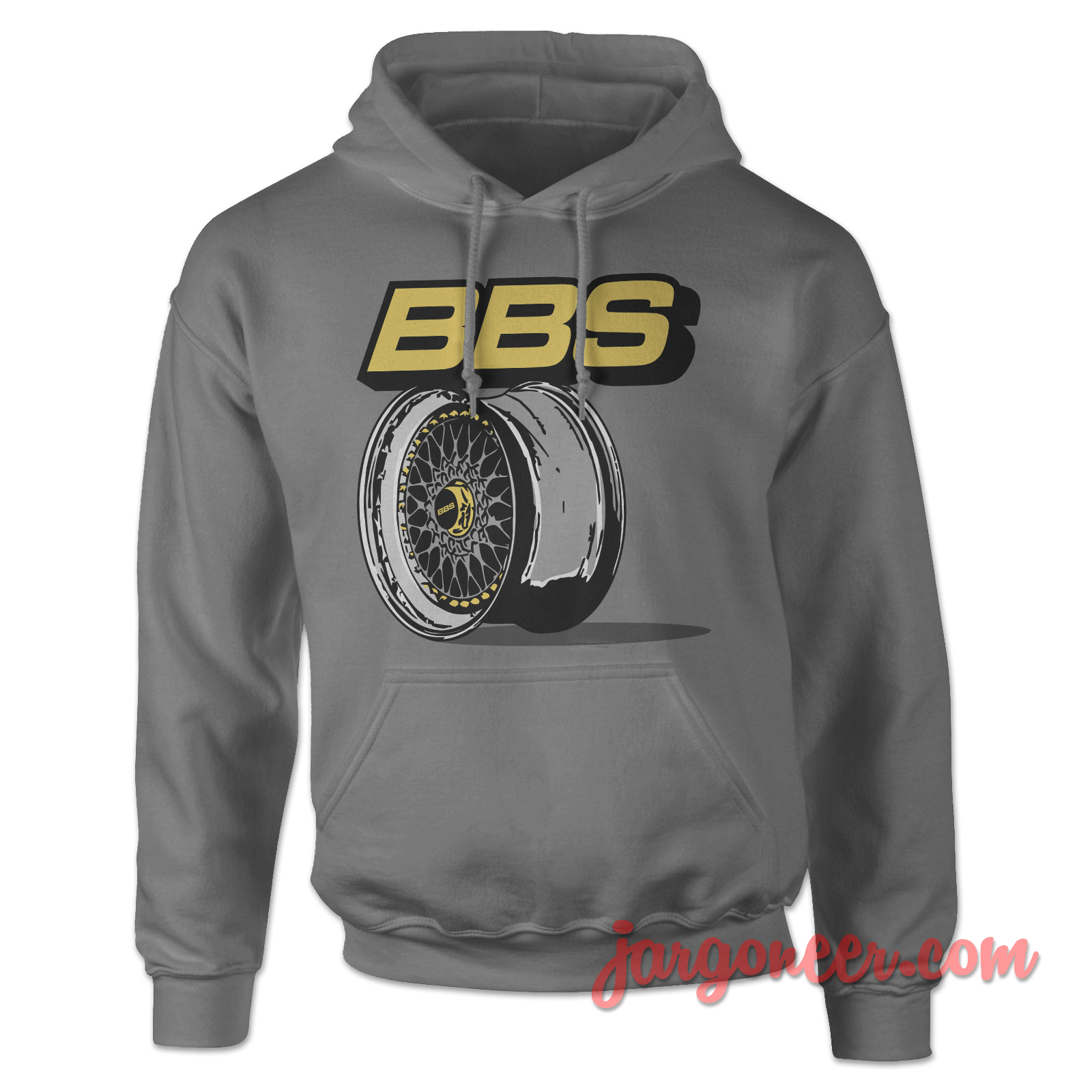 BBS Wheel Art Gray Hoody - Shop Unique Graphic Cool Shirt Designs