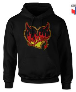 Burning Black Heart Devil Hoodie