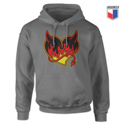 Burning Black Heart Devil Hoodie