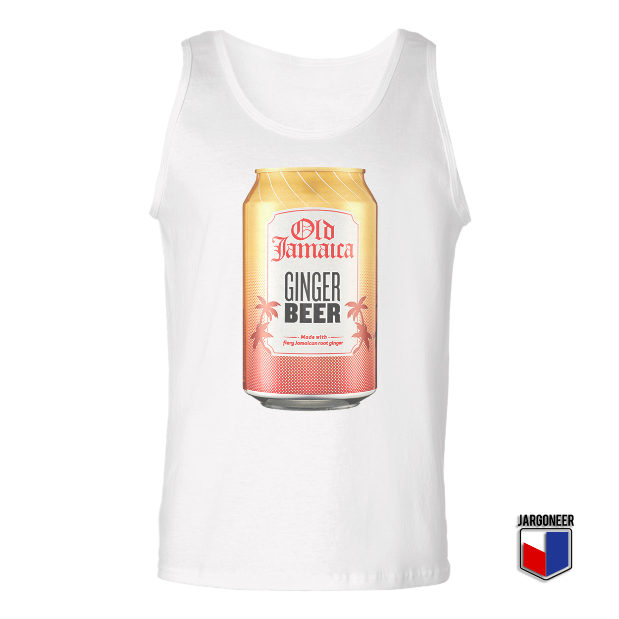 Old Jamaica Root Ginger Tin White Tank Top - Shop Unique Graphic Cool Shirt Designs
