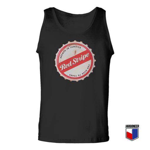 Red Stripe Bottle Cap Unisex Adult Tank Top