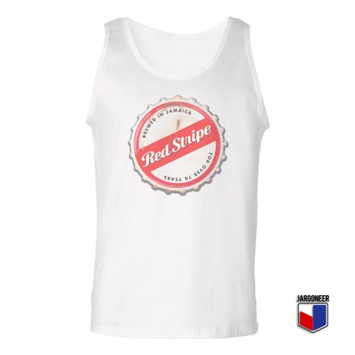 Red Stripe Bottle Cap Unisex Adult Tank Top