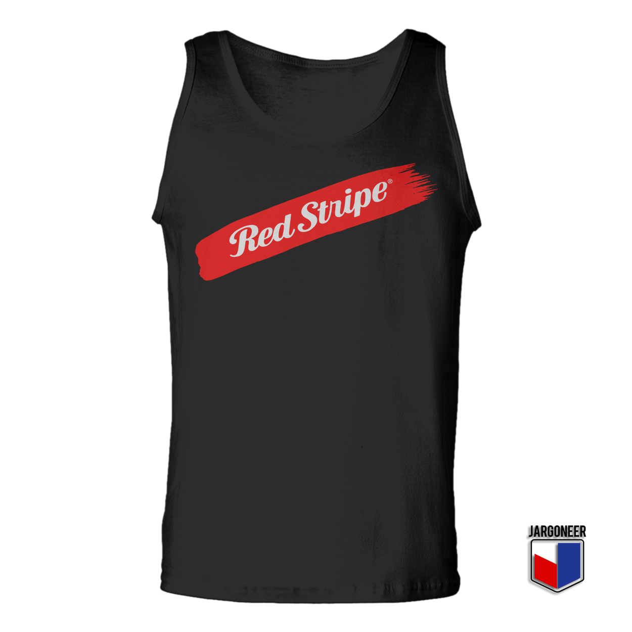 Red Stripe Swash Black Tank Top - Shop Unique Graphic Cool Shirt Designs
