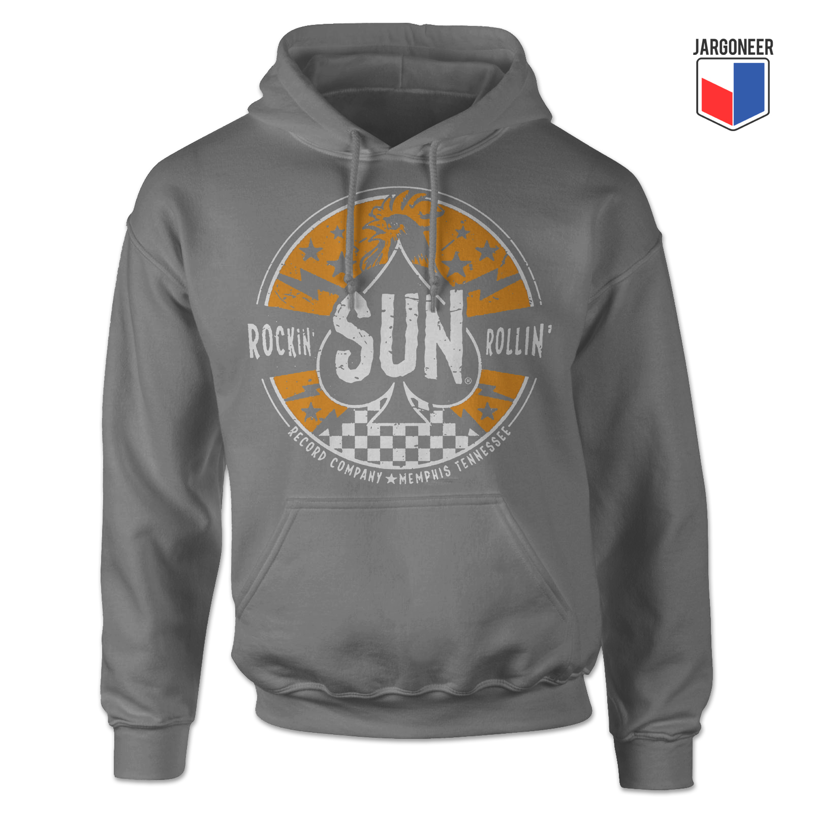 Sun Records Rockin Rollin Gray Hoody - Shop Unique Graphic Cool Shirt Designs