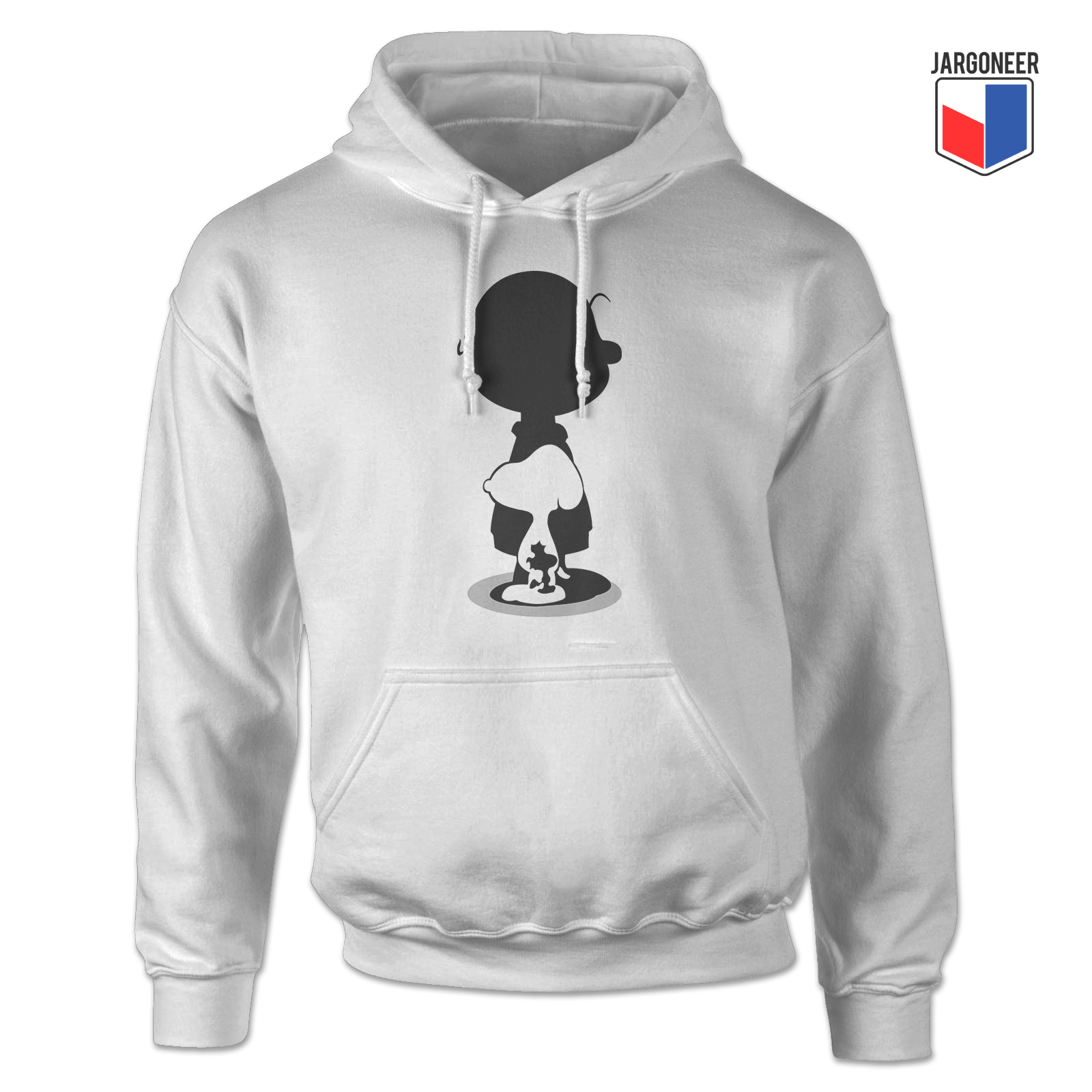 The Peanuts Silhouette White Hoody - Shop Unique Graphic Cool Shirt Designs