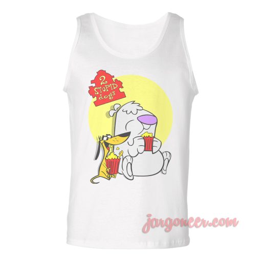 Two Stupid Dogs Popcorn Unisex Adult Tank Top