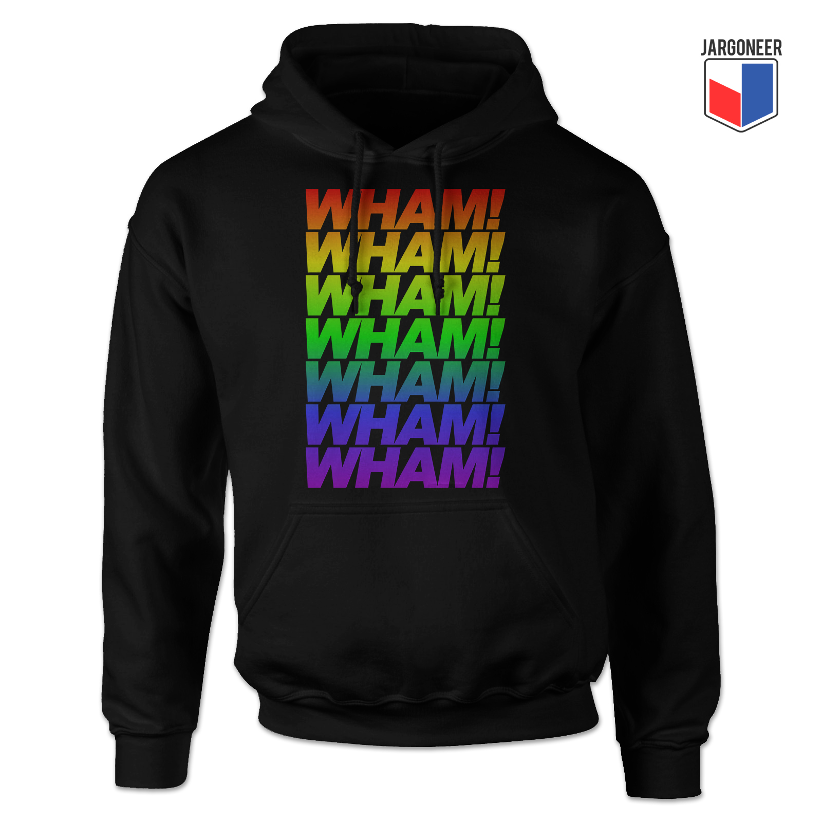 Wham Rainbow Black Hoody - Shop Unique Graphic Cool Shirt Designs