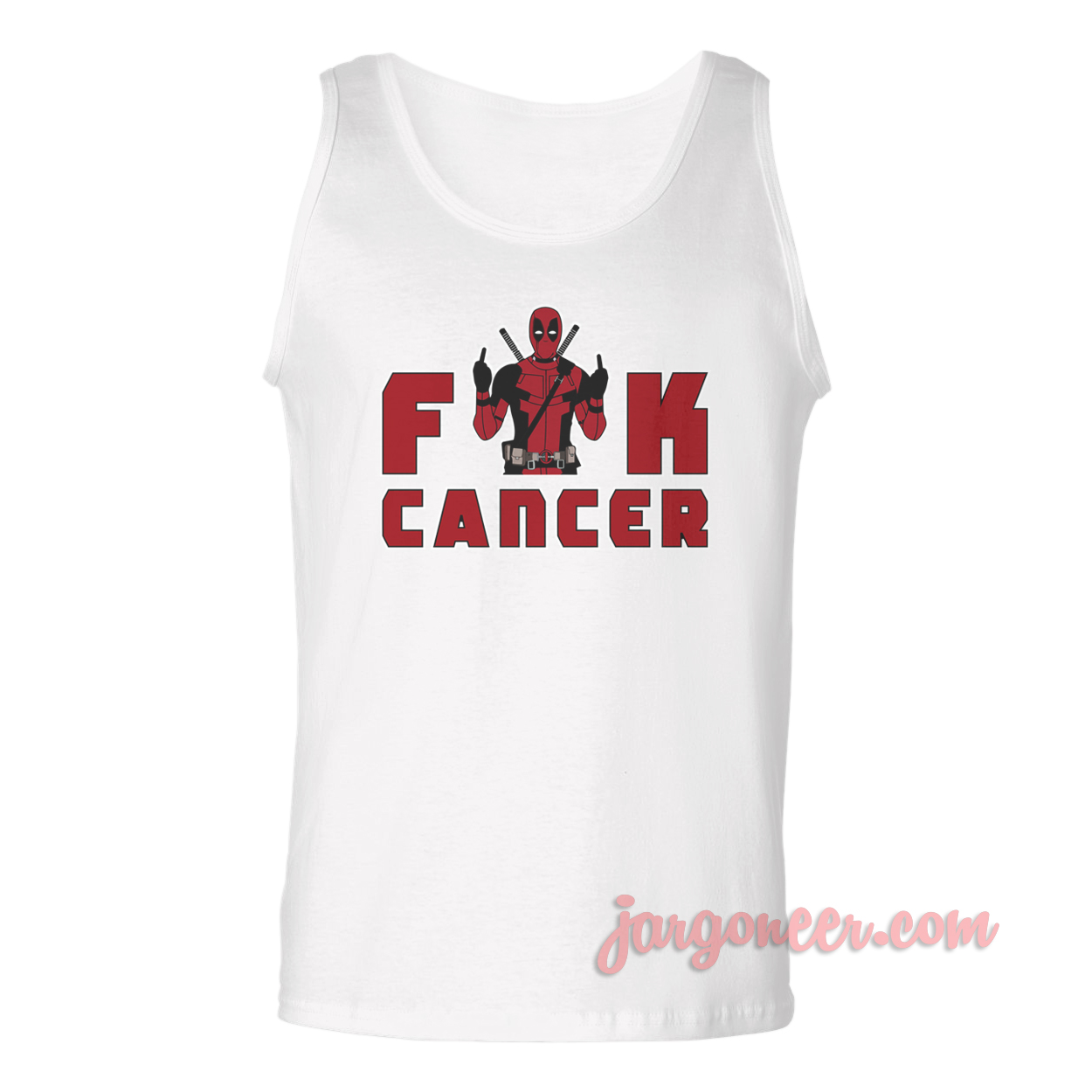 fuck cancer tanktop white - Shop Unique Graphic Cool Shirt Designs
