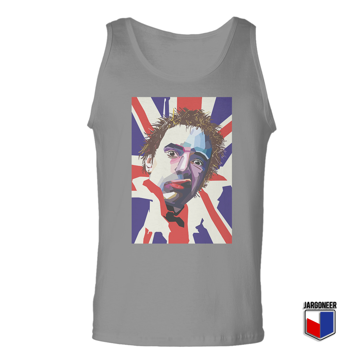 Johnny Rotten Gray Tank Top - Shop Unique Graphic Cool Shirt Designs