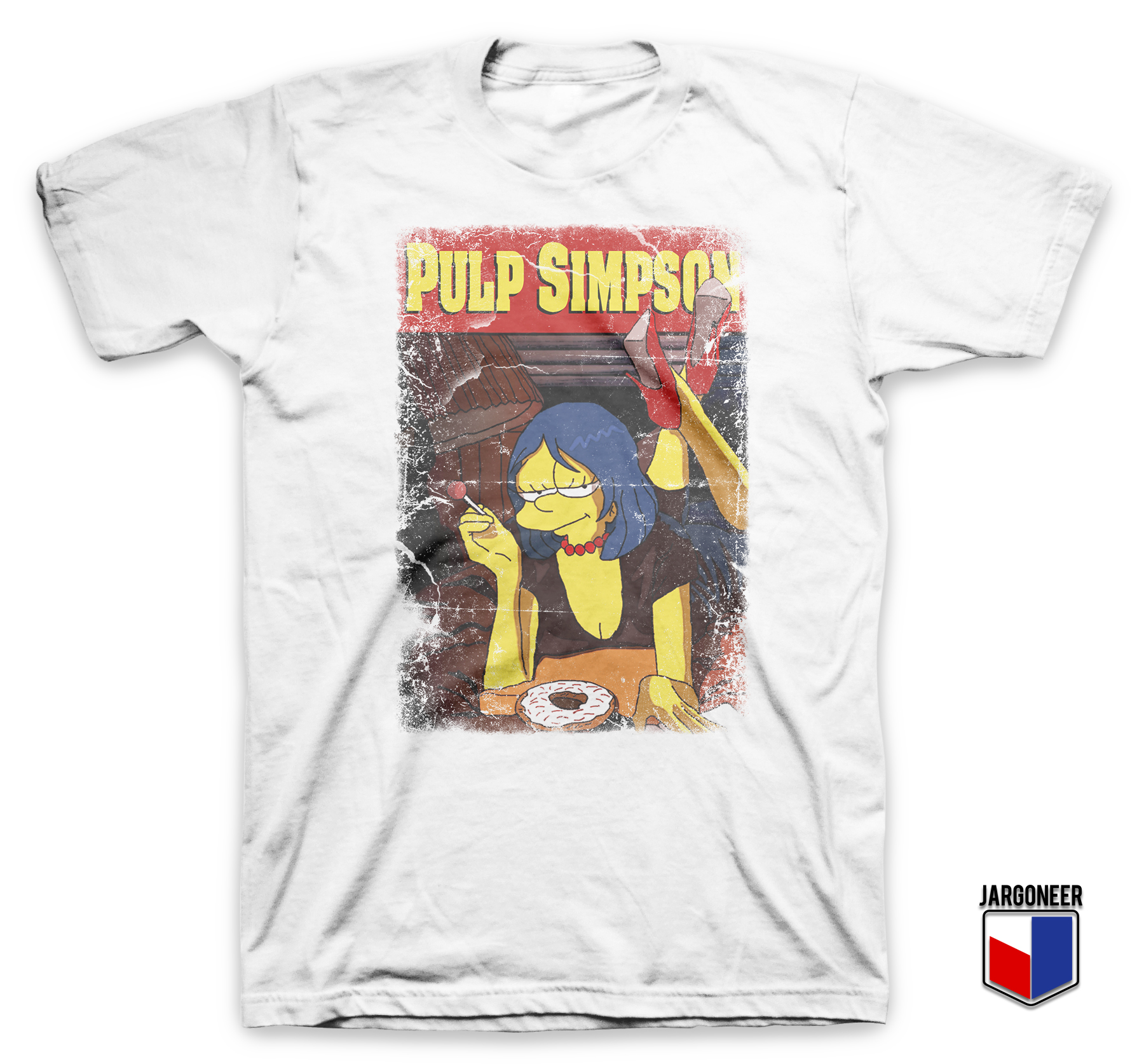 Pulp Simpson White T Shirt - Shop Unique Graphic Cool Shirt Designs