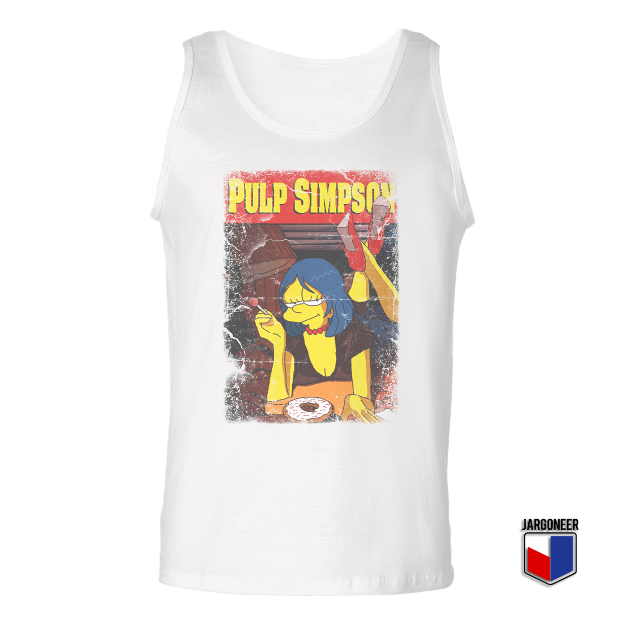 Pulp Simpson White Tank Top - Shop Unique Graphic Cool Shirt Designs