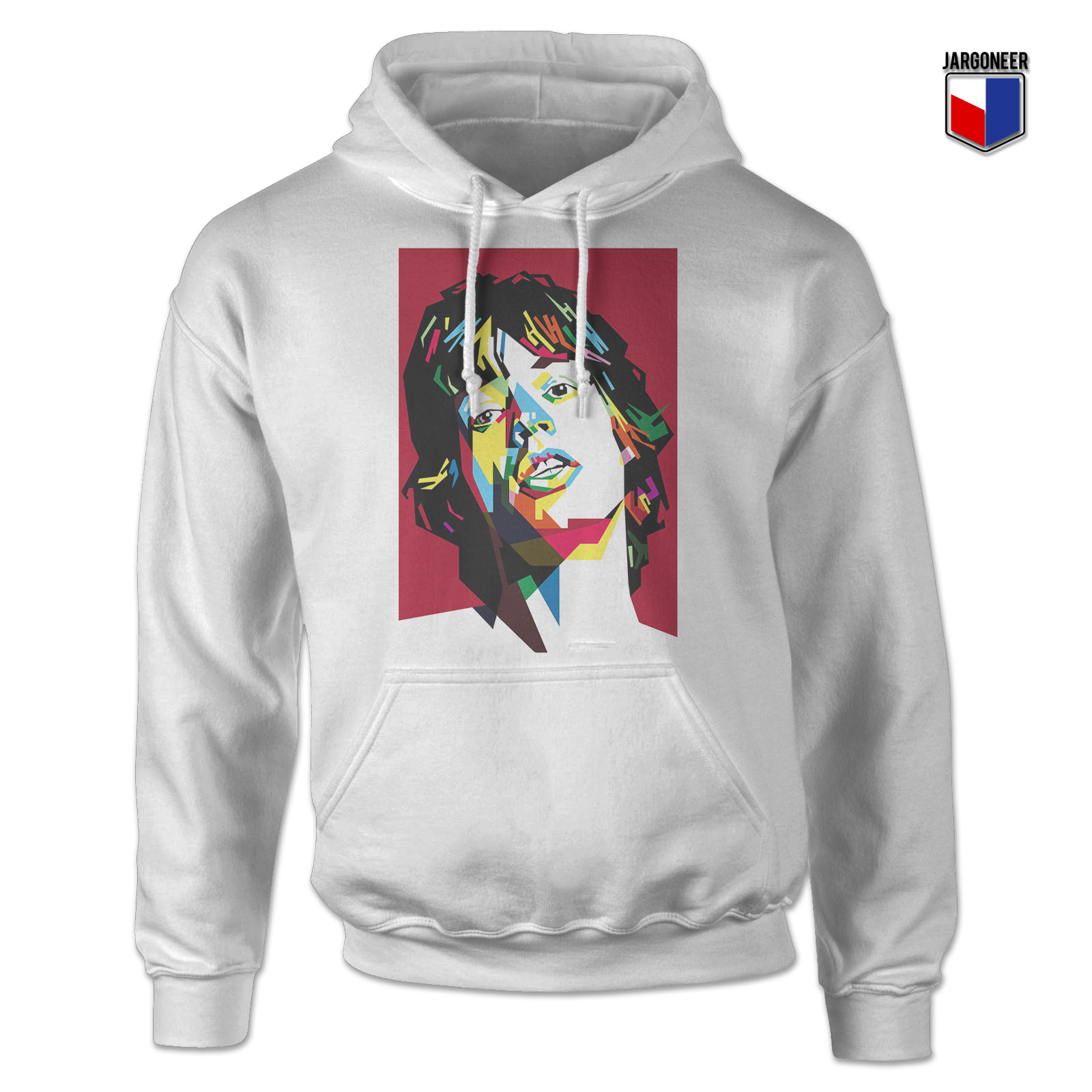 Red Jagger White Hoody - Shop Unique Graphic Cool Shirt Designs