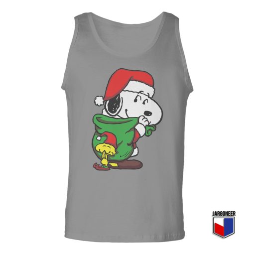 Santa Snoopy Unisex Adult Tank Top