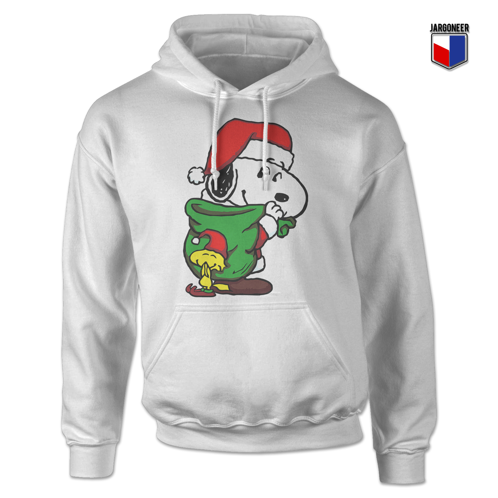 Santa Snoopy White Hoody - Shop Unique Graphic Cool Shirt Designs