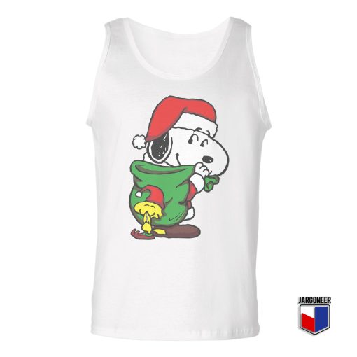 Santa Snoopy Unisex Adult Tank Top