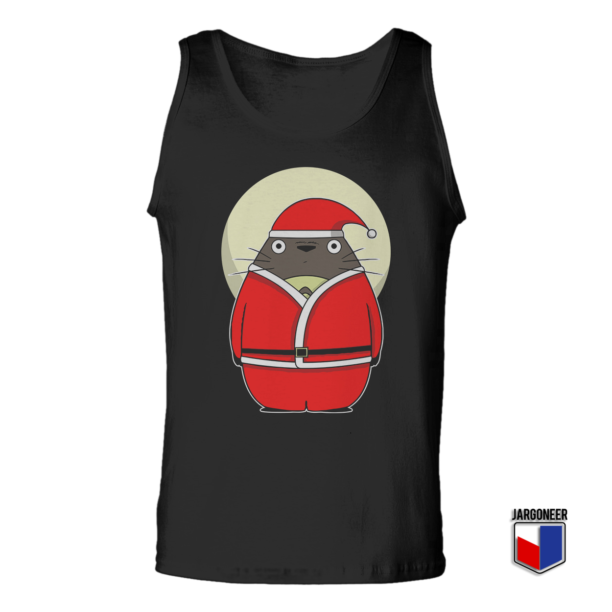 Santa Tororo Black Tank Top - Shop Unique Graphic Cool Shirt Designs