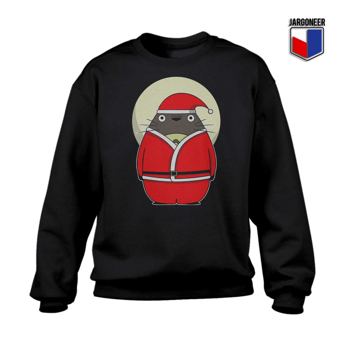 Santa Totoro Black SS - Shop Unique Graphic Cool Shirt Designs