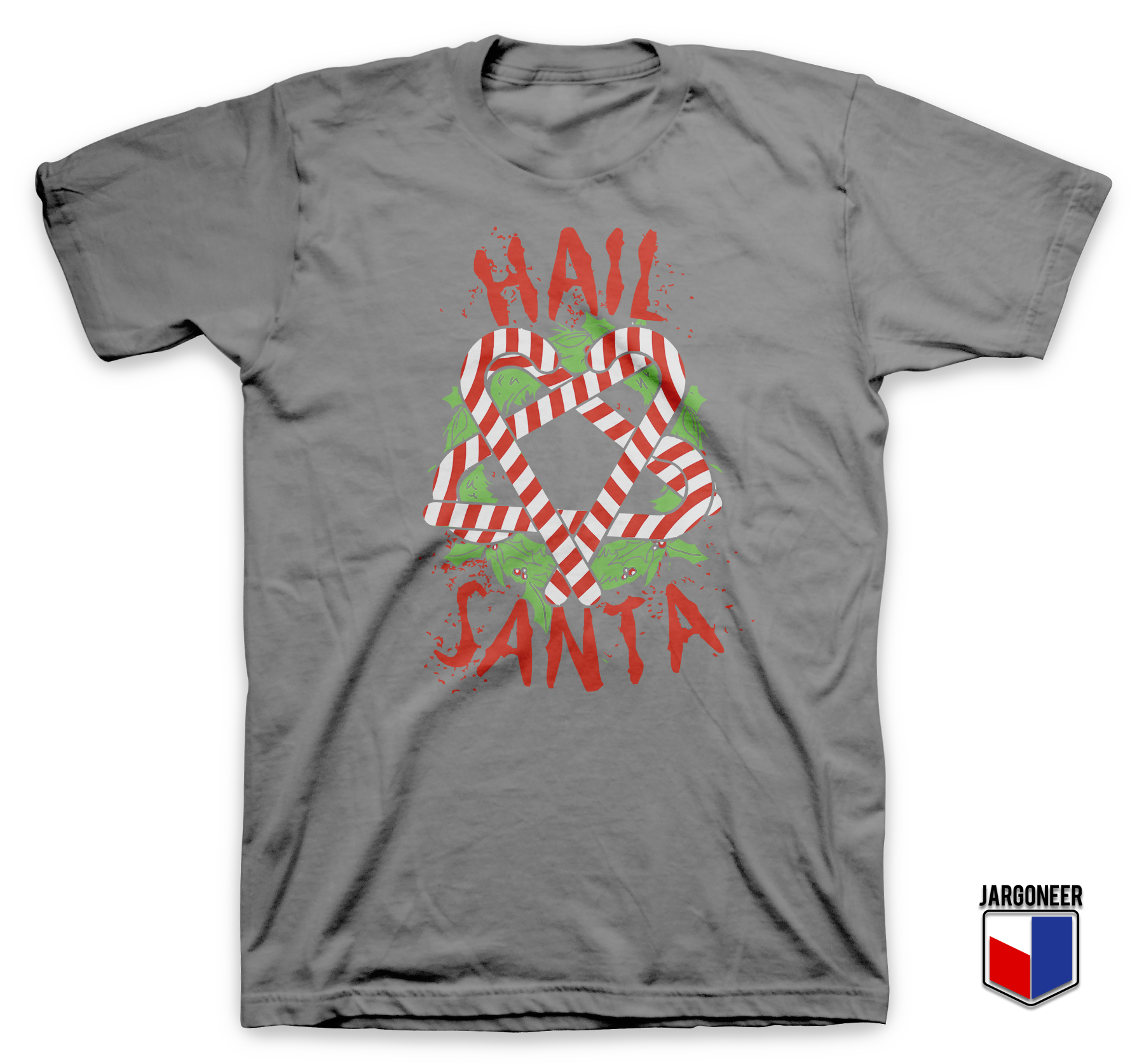 Hail Hail Santa Gray T Shirt - Shop Unique Graphic Cool Shirt Designs
