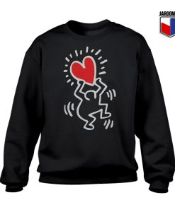Haring Heart Black SS 247x300 - Shop Unique Graphic Cool Shirt Designs