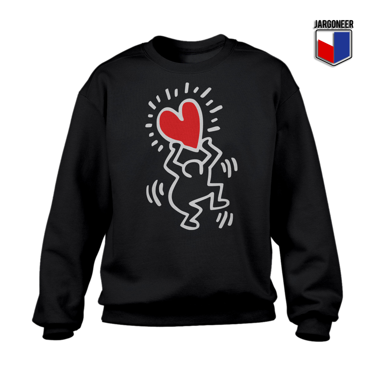 Haring Heart Black SS - Shop Unique Graphic Cool Shirt Designs