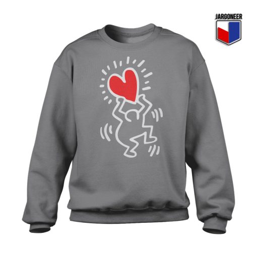 Haring Heart Crewneck Sweatshirt