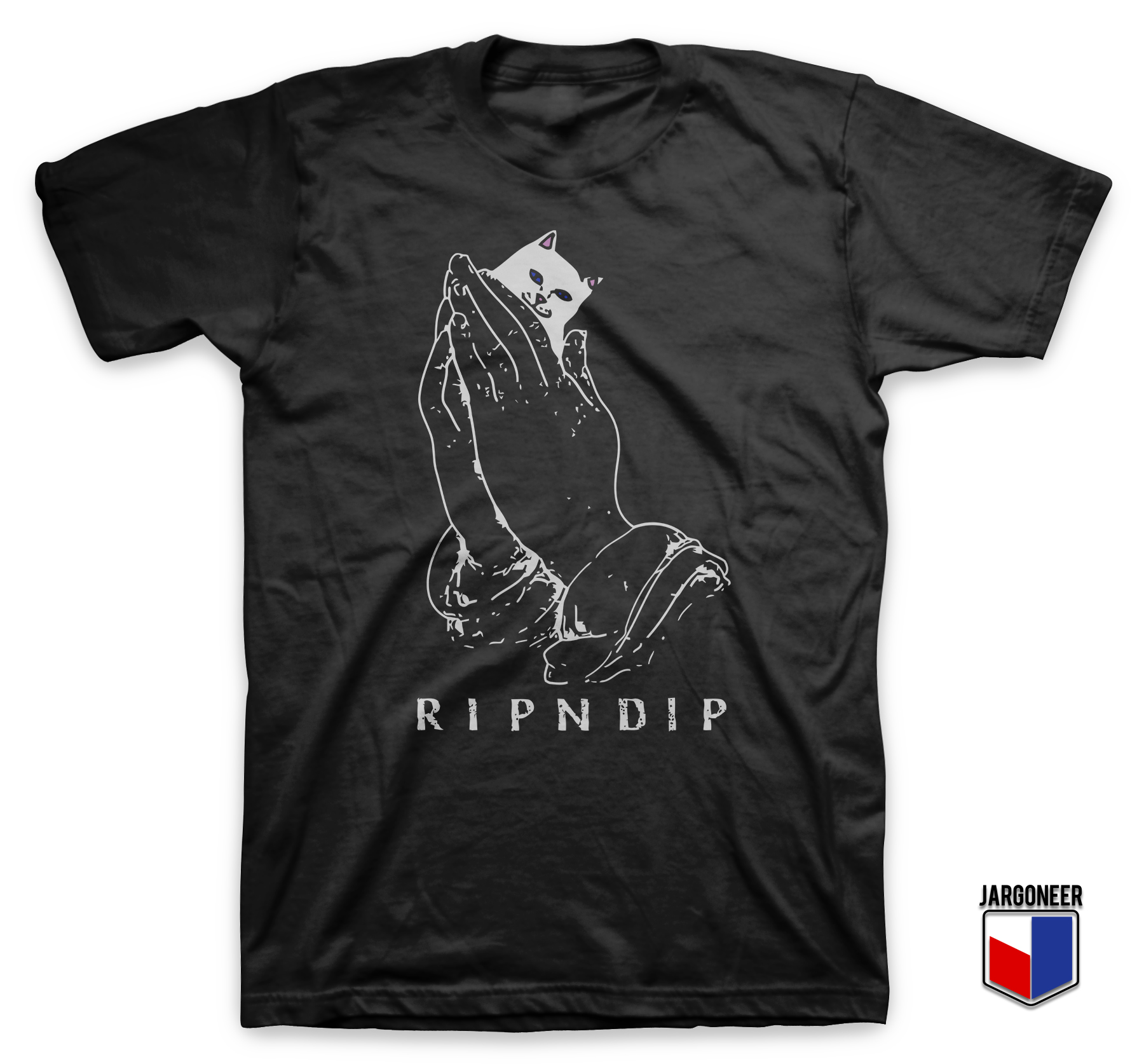 Pray For Cat Black T Shirt - Shop Unique Graphic Cool Shirt Designs