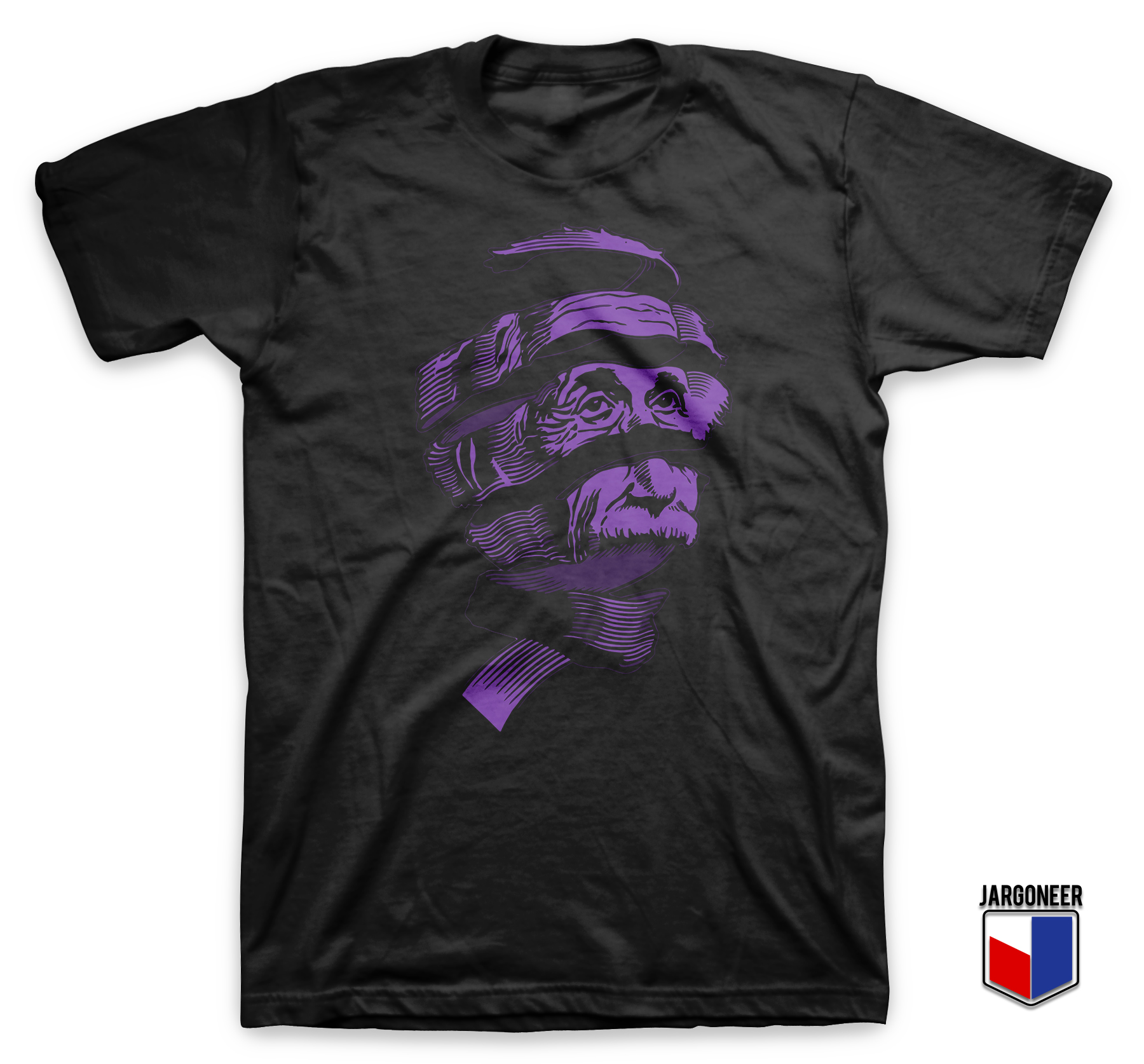 Purple Einstein Black T Shirt - Shop Unique Graphic Cool Shirt Designs