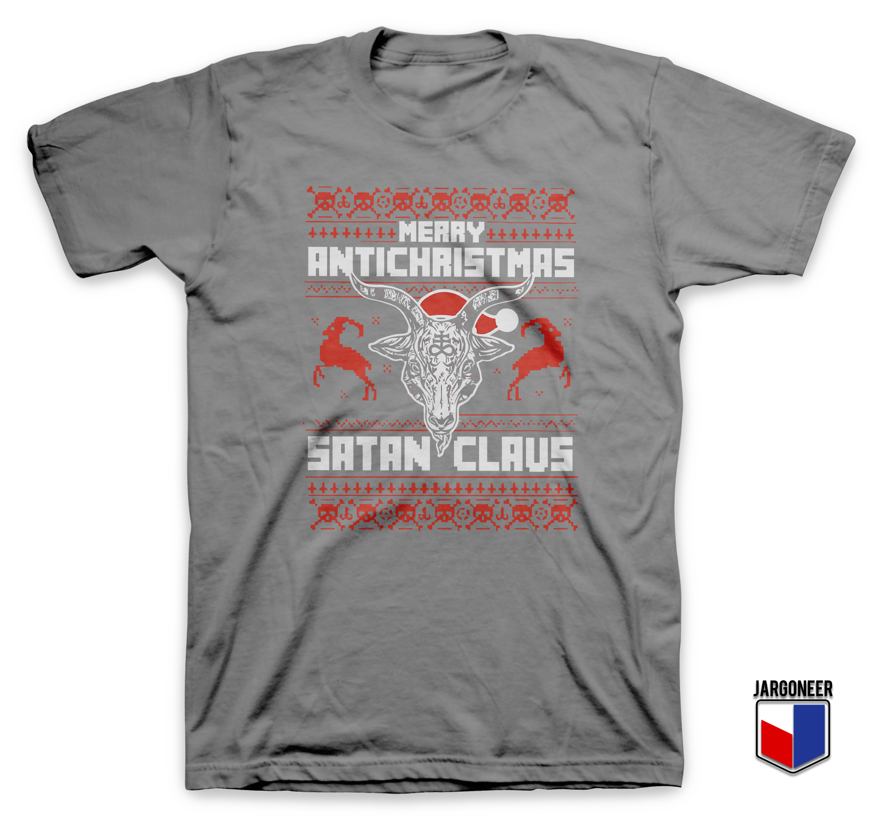 Satan Claus Nordic Gray T Shirt - Shop Unique Graphic Cool Shirt Designs