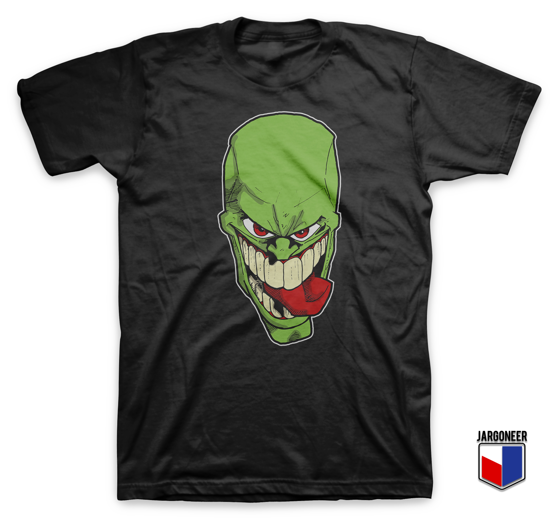 The Crazy Green Face Guy Black T Shirt - Shop Unique Graphic Cool Shirt Designs