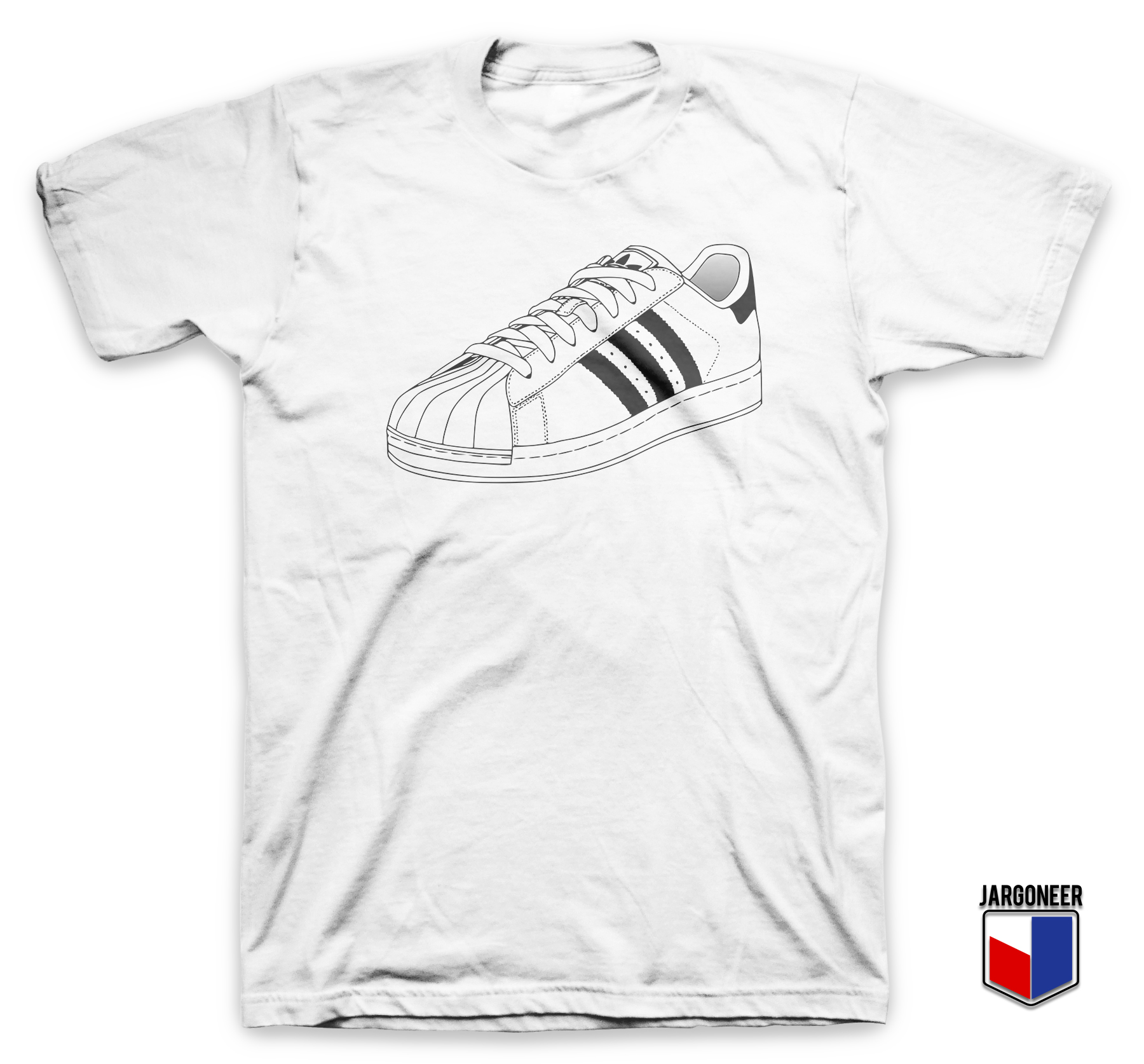 Three Stripes Superstar White T Shirt - Shop Unique Graphic Cool Shirt Designs