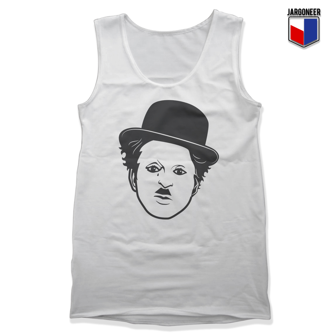 Charlie Chaplin White Tank - Shop Unique Graphic Cool Shirt Designs