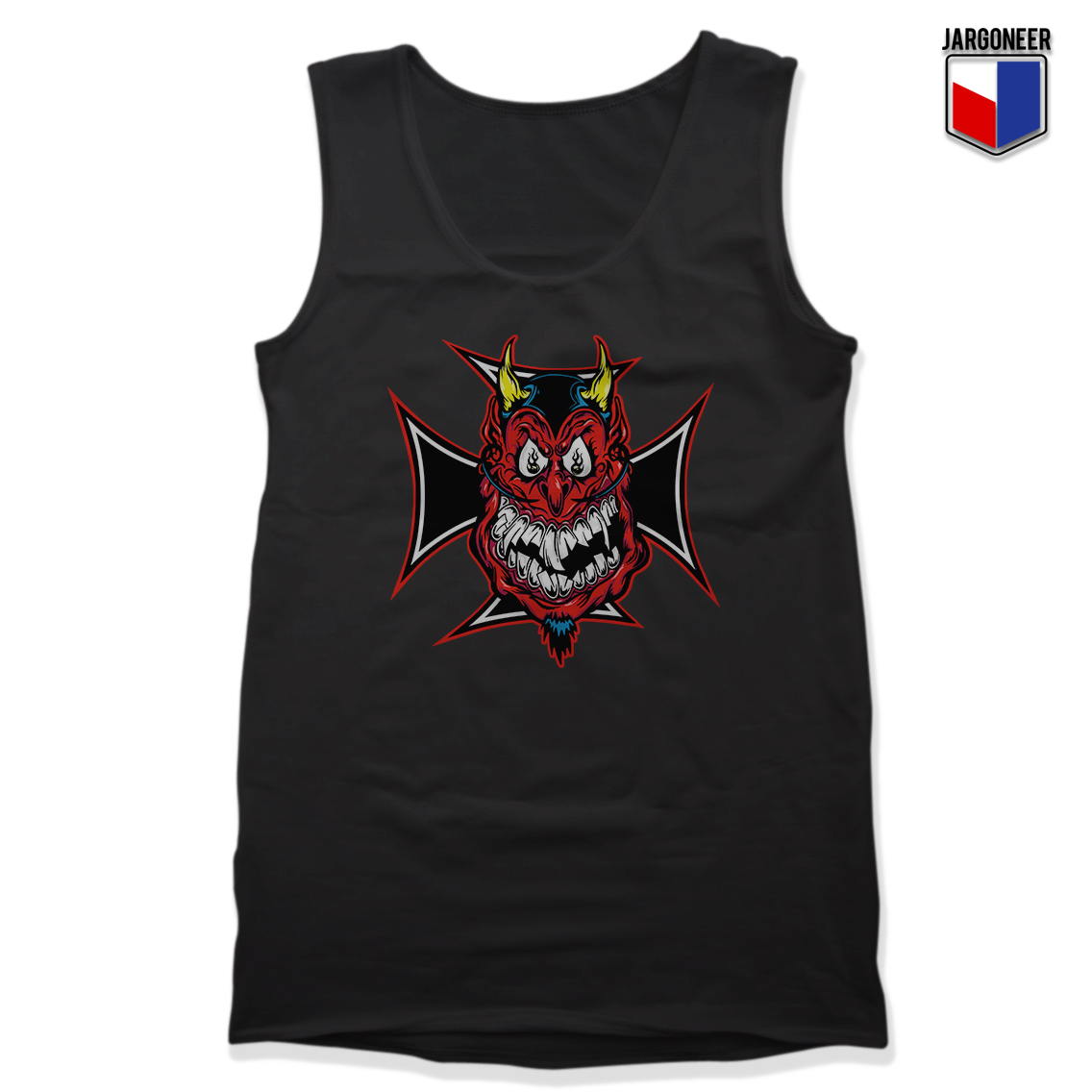Chopper Devil Black Tank - Shop Unique Graphic Cool Shirt Designs
